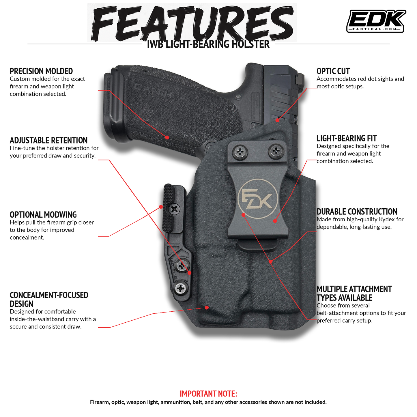 EDK Aegis Helios - IWB Light Bearing Holster