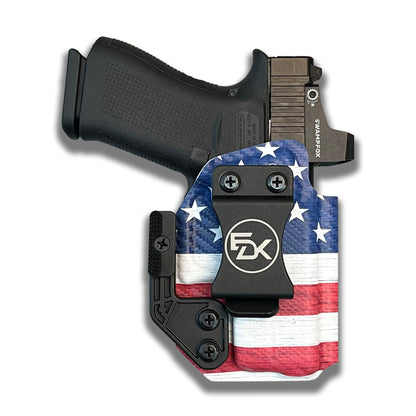 American Flag printed IWB holster with carbon fiber texture – EDK Tactical