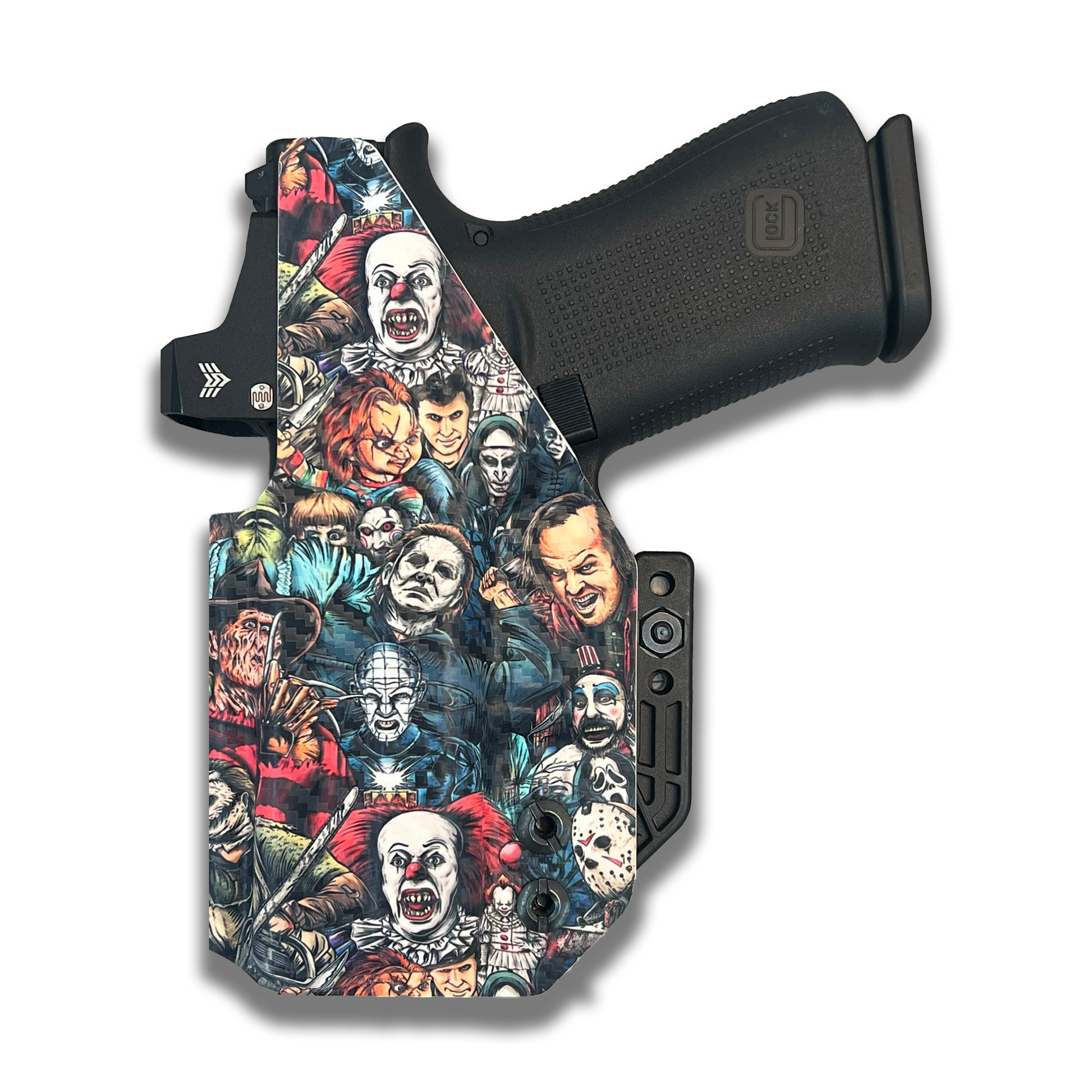 Halloween character pattern concealed carry IWB holster with adjustable retention