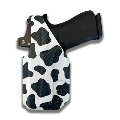 Glock 43x Cow Print Showing back iwb concealed holster