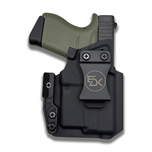 Glock 43 TLR-6 IWB holster showing belt clip and ModWing