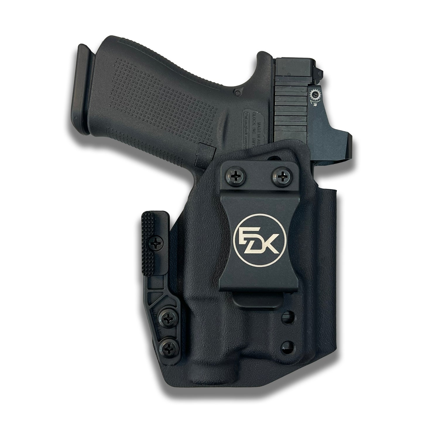 Fits Glock 43X MOS Streamlight TLR-7 Sub IWB holster, front view