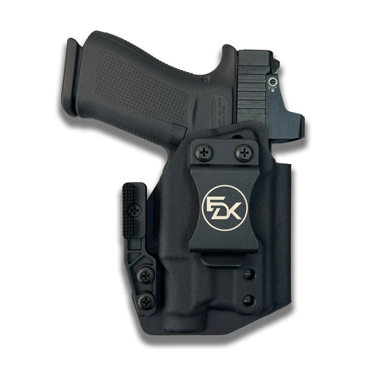 Fits Glock 43X MOS Streamlight TLR-7 Sub IWB holster, front view
