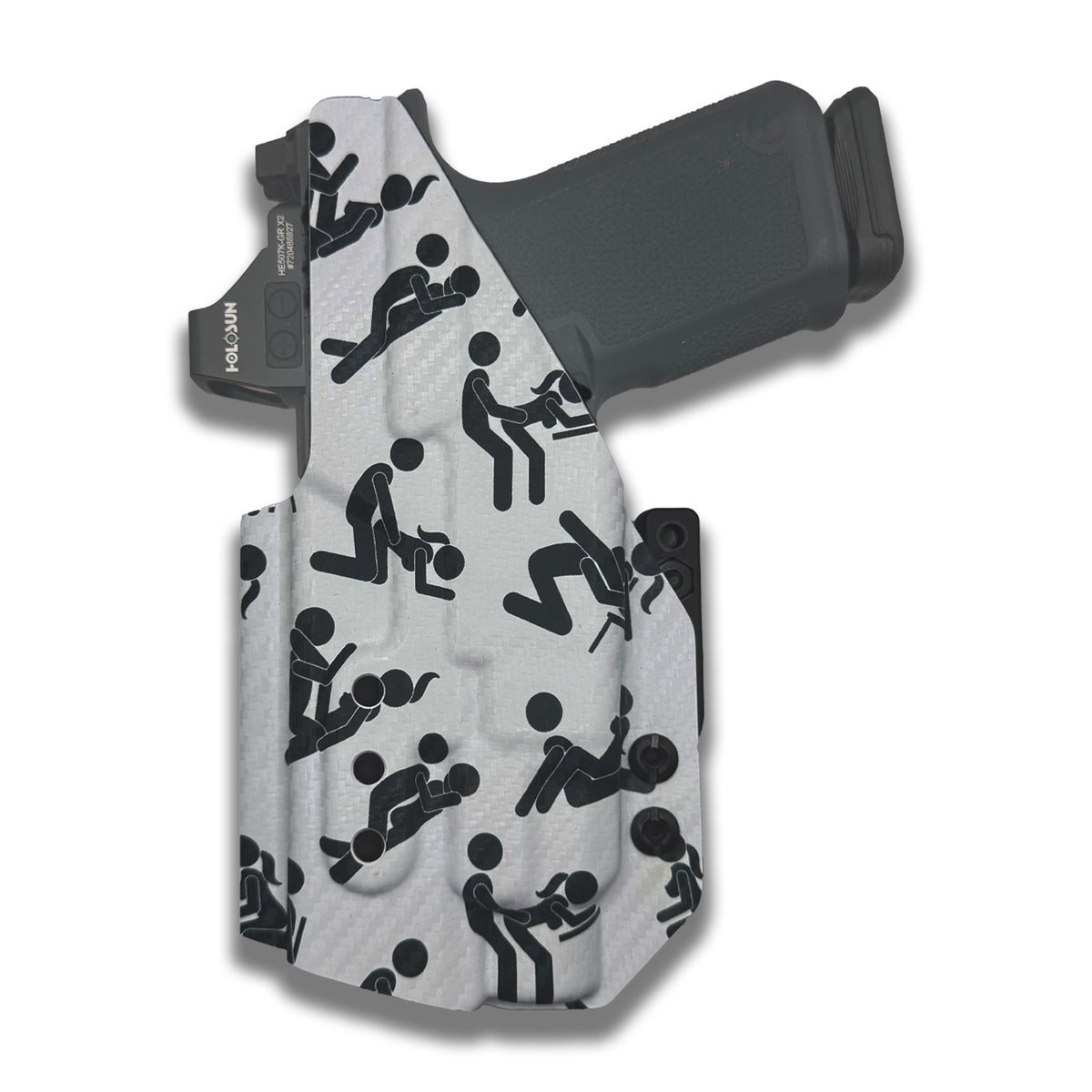 S*X Positions printed IWB holster back
 view with Modwing | EDK Tactical