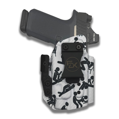 S*X Positions printed IWB holster front view with Modwing | EDK Tactical