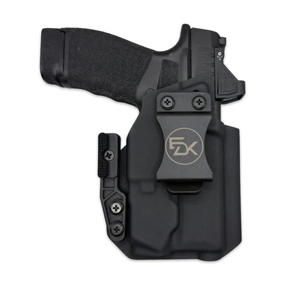 IWB holster fits Springfield Hellcat Pro and fits Olight PL X weapon light