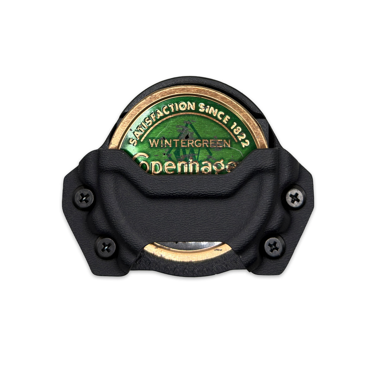 Side view of the [color or pattern] dip can holder