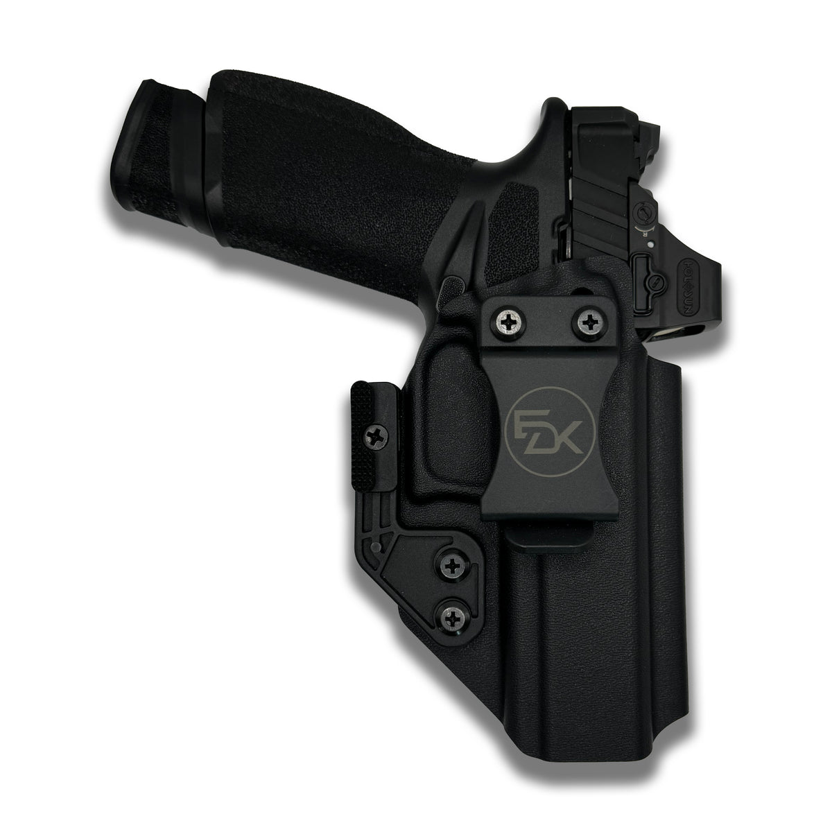 FN 545 IWB holster showing belt clip and optional ModWing