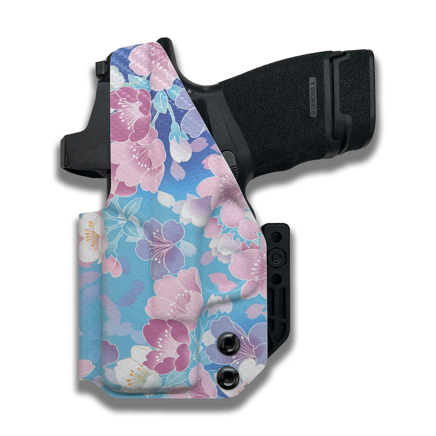 Cherry Blossom Kydex IWB concealed carry holster with adjustable retention and belt attachment – EDK Tactical