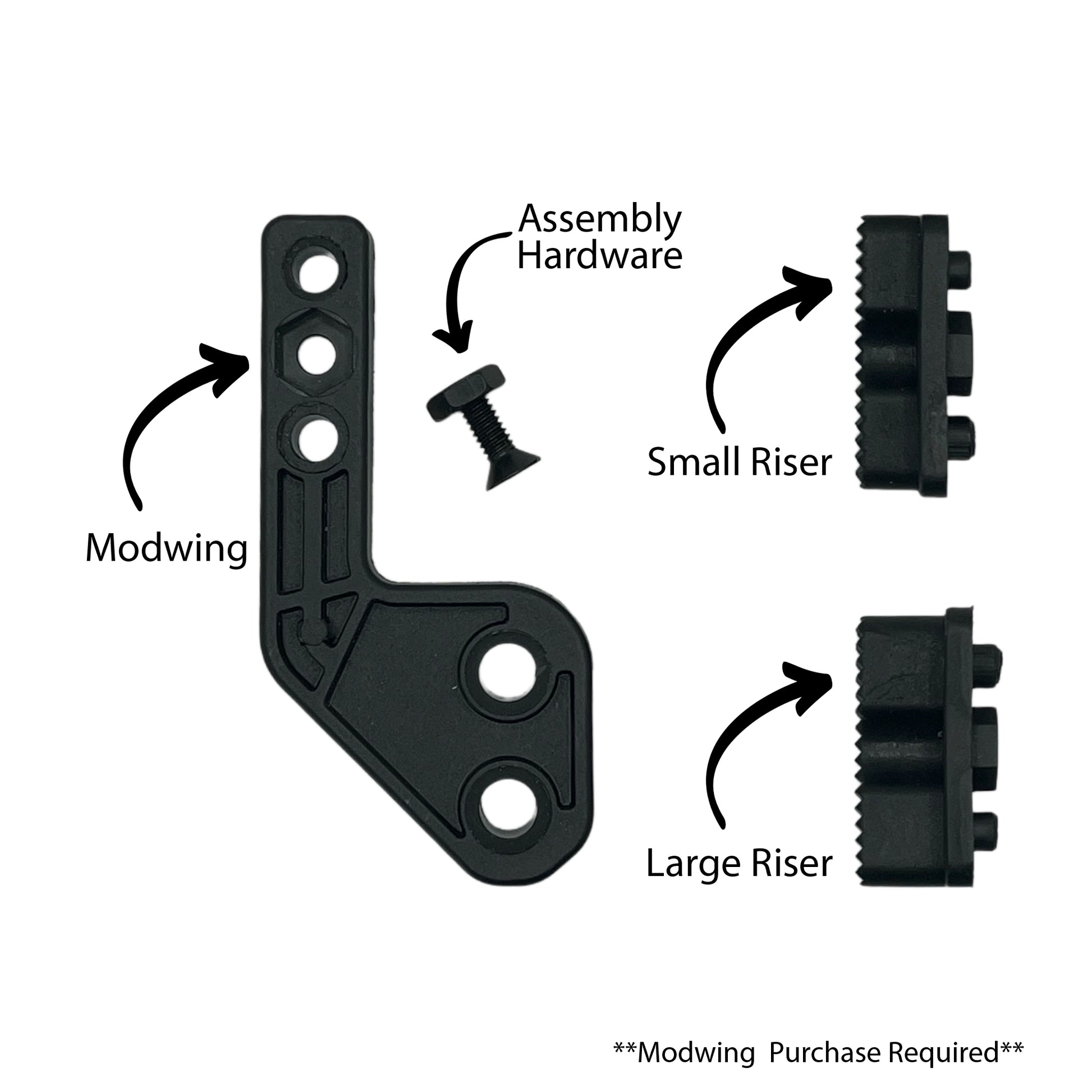 Mod Wing attachment for IWB holster concealment