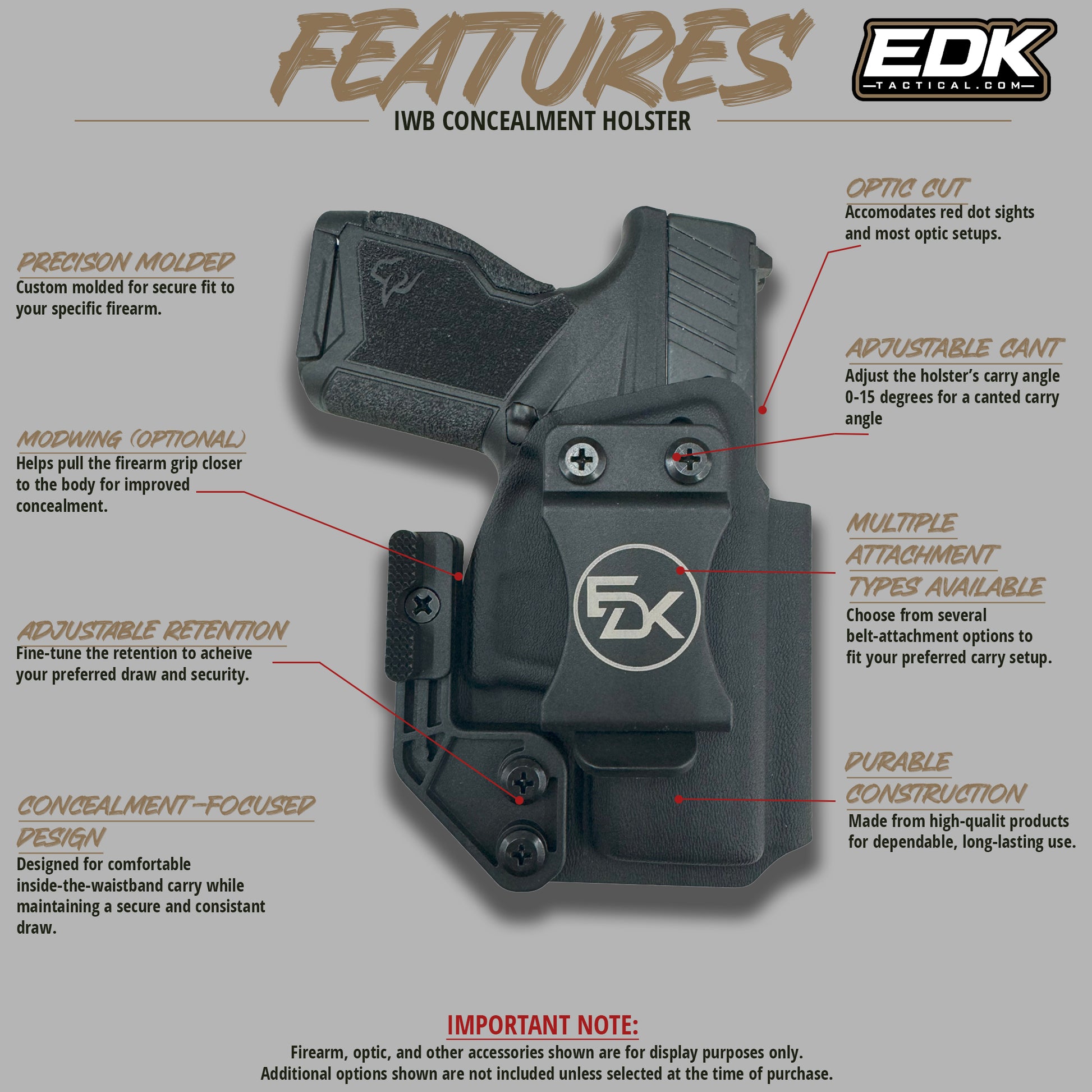 Fits Taurus GX4 Carry IWB holster detail view