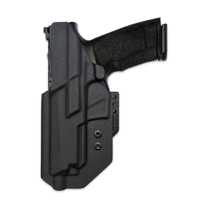 Rear view of black IWB holster that fits Tisas PX-9 Gen 3 Tactical, showing high sweat guard