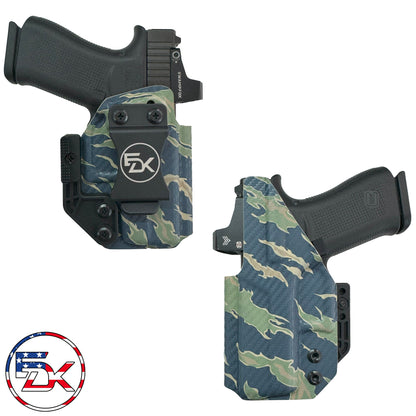 Tiger Stripe Camo printed IWB Kydex holster with classic camouflage pattern – EDK Tactical