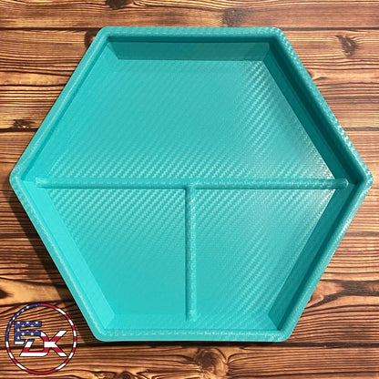EDC Kydex Hex Tray with Sections - Everydaykydex